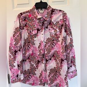 Ariat Pink Paisley Western-Style Button Shirt